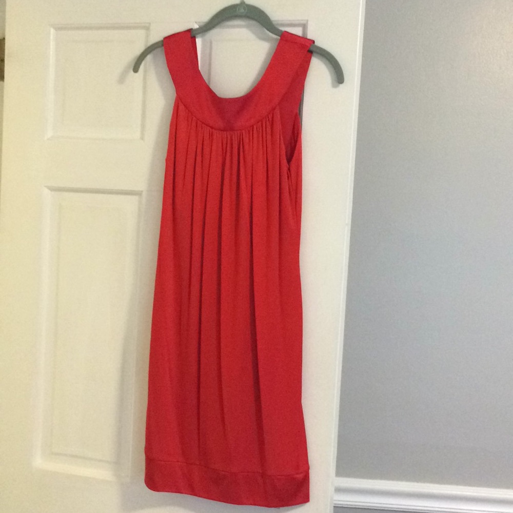 Bright red dress